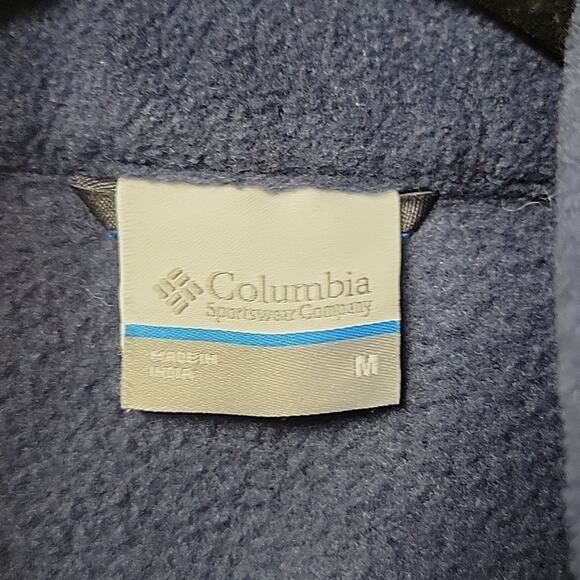 Columbia Navy Blue Full Zip Fleece Vest Mens Size Medium - Picture 3 of 8